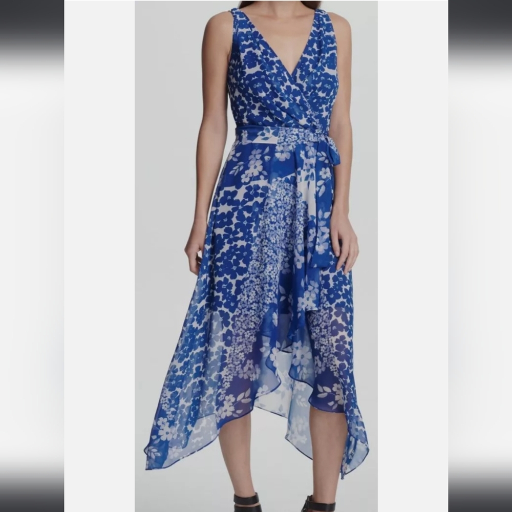 DKNY Blue Floral Dress